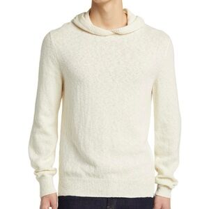 Goodlife Bouclé Hooded Sweater Cream Ivory | Men’s Large